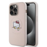 iPhone 15 Pro Max Case Hülle - Hello Kitty Träumer aus Kunstleder mit MagSafe - Hellrosa