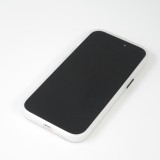 Coque iPhone 15 Pro Max - MWK Cyber Grid silicone avec MagSafe - Blanc