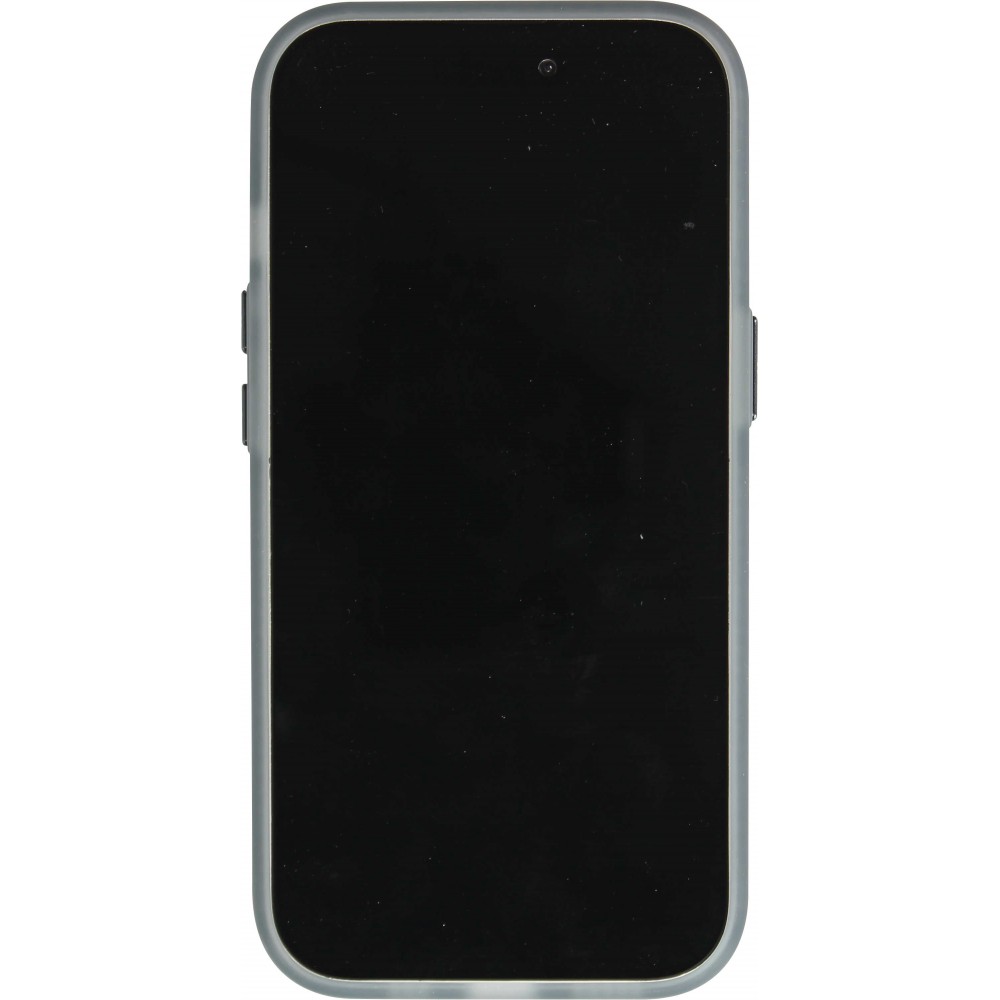 Coque iPhone 15 Pro Max - MWK Cyber Grid silicone avec MagSafe - Gris