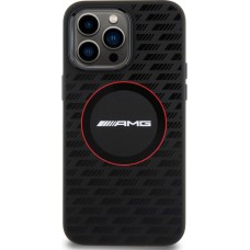 Coque iPhone 15 Pro Max - AMG silicone Carbon Pattern et MagSafe - Noir