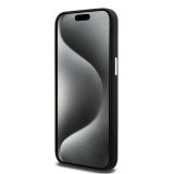 iPhone 15 Pro Case Hülle - BMW Silikon Soft Touch mit MagSafe und Metall-Logo  - Schwarz