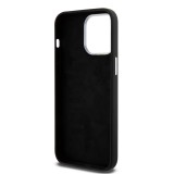 Coque iPhone 15 Pro Max - BMW silicone Soft Touch avec MagSafe et logo métallique - Noir