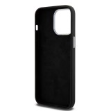 Coque iPhone 15 Pro - BMW silicone Soft Touch avec MagSafe et logo métallique - Noir