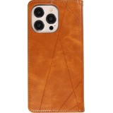 Hülle iPhone 16e - Flip Geometrisch - Hellbraun