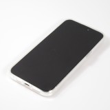 Coque iPhone 15 Pro - Gel Glossy Marbre - Rose/bleu