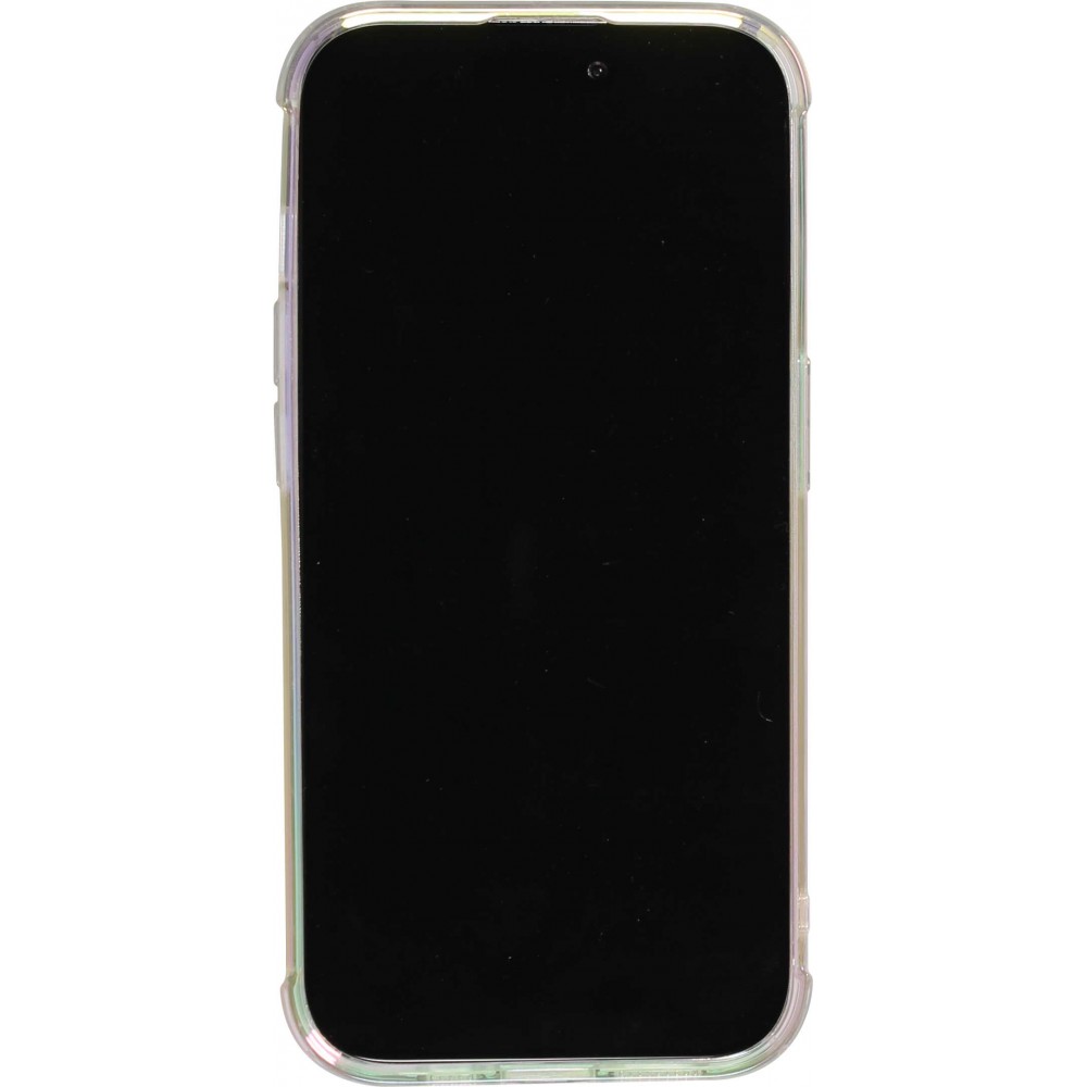iPhone 15 Pro Max Case Hülle - Silikon Bumper glitzer blur mit Herz - Rosa