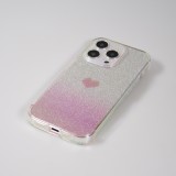 iPhone 15 Pro Max Case Hülle - Silikon Bumper glitzer blur mit Herz - Rosa