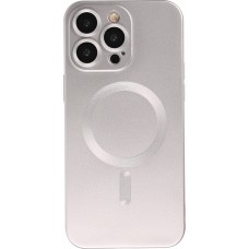 Coque iPhone 15 Pro - Gel souple avec vitre de protection caméra MagSafe - Argent