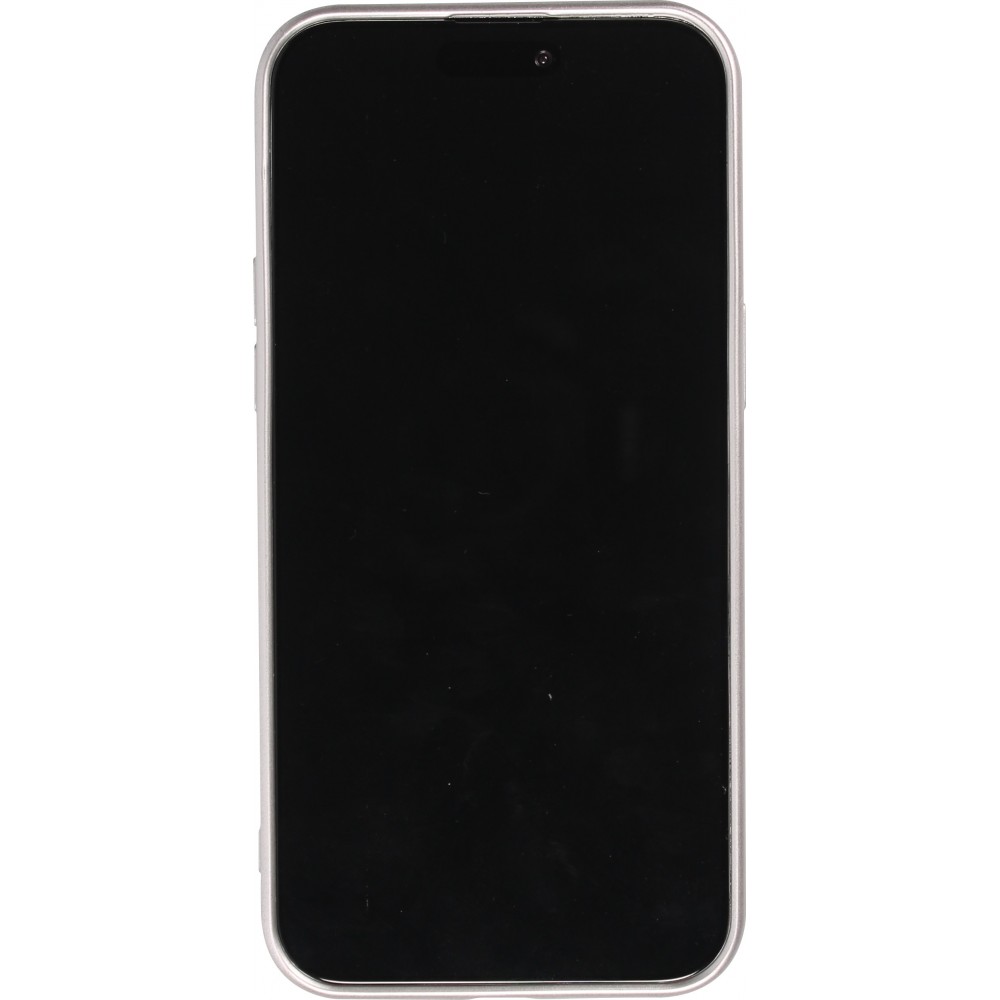Coque iPhone 16 Plus - Gel souple avec vitre de protection caméra MagSafe - Argent
