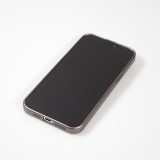 Coque iPhone 15 Pro - Gel souple avec vitre de protection caméra MagSafe - Gris foncé