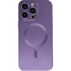 Coque iPhone 15 Pro - Gel souple avec vitre de protection caméra MagSafe - Violet