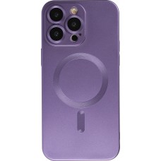 iPhone 15 Pro Case Hülle - Gummi weich mit Kameraschutzglas MagSafe - Violett