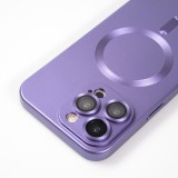 iPhone 15 Pro Case Hülle - Gummi weich mit Kameraschutzglas MagSafe - Violett