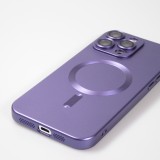 iPhone 15 Pro Case Hülle - Gummi weich mit Kameraschutzglas MagSafe - Violett