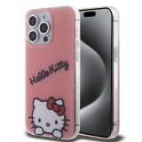 Coque iPhone 15 Pro - Hello Kitty Daydreamer gel laqué - Rose