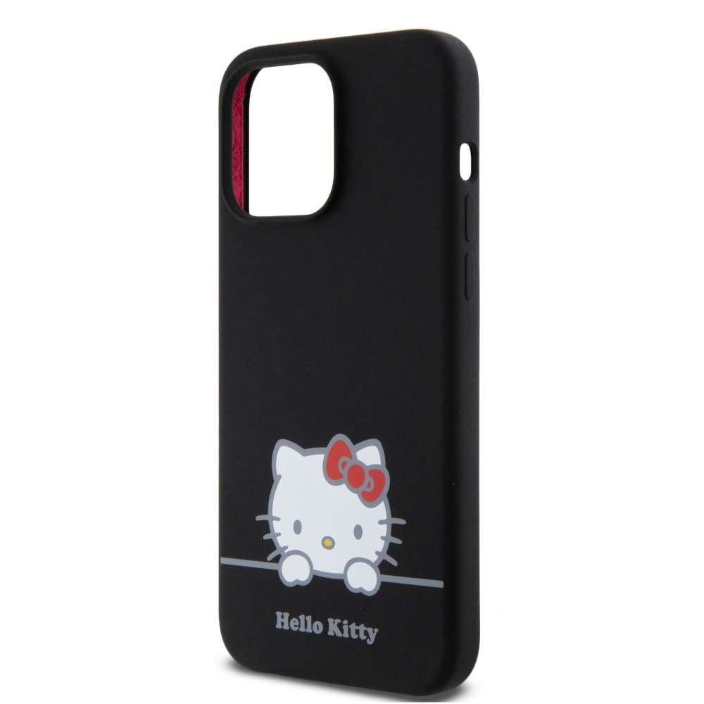 Coque iPhone 15 Pro - Hello Kitty Daydreamer silicone soft touch - Noir