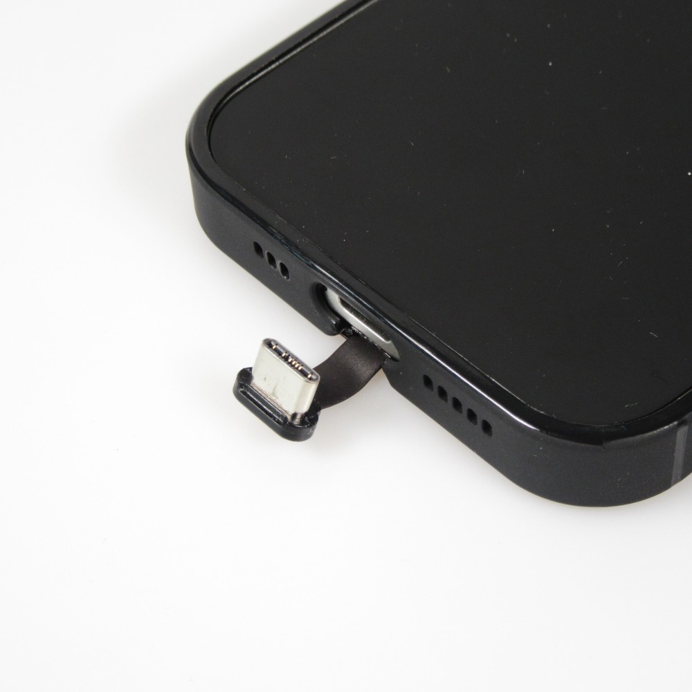 Coque iPhone 15 Pro Max - Silicone Glossy lumière LED intégrée avec port USB-C - Shiny Heart - Rouge