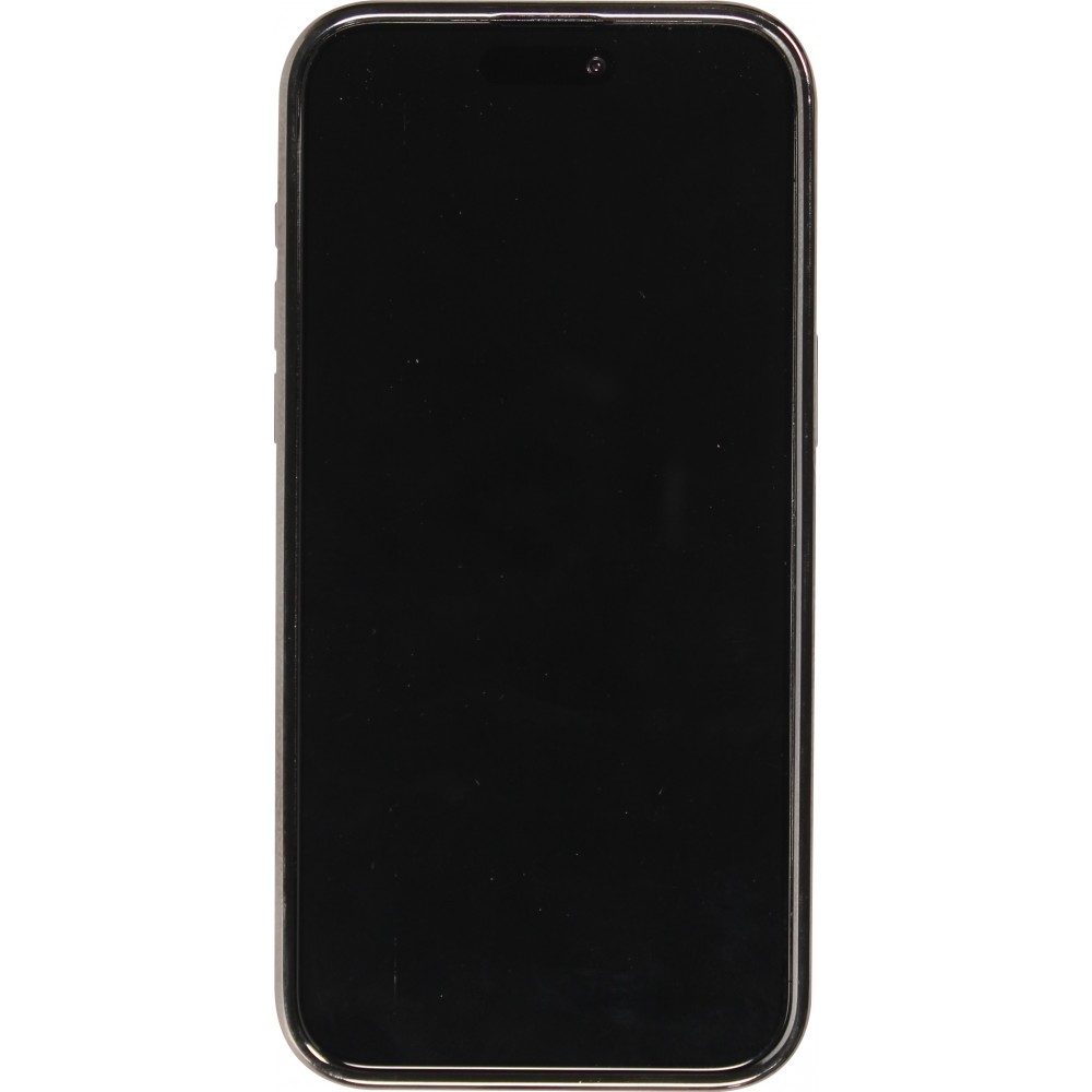 Coque iPhone 15 Pro - Silicone renforcé avec texture et anneau MagSafe - Gris
