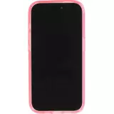 Coque iPhone 15 Pro Max - Silicone rigide avec dos paillettes et MagSafe - Rose