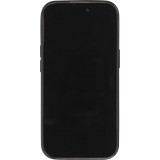 iPhone 15 Pro Max Case H&uuml;lle - Silikon weich mit glitzernden Edelsteinen White Heart - Schwarz