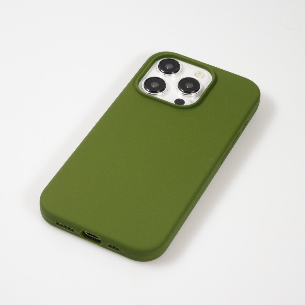 Coque iPhone 15 Pro Max - Soft Touch - Vert militaire