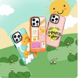 Coque iPhone 15 Pro Max - Youngkit @byhapppyal Positive Stickers Case avec Magsafe - Orange