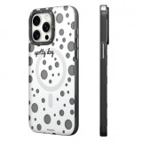 Coque iPhone 15 Pro Max - Youngkit Colorful Polka Dots Case avec Magsafe - Blanc