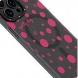 Coque iPhone 15 Pro Max - Youngkit Colorful Polka Dots Case avec Magsafe - Blanc