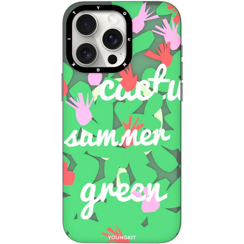 Coque iPhone 15 Pro Max - Youngkit Summer Fruit-Themed Case avec Magsafe - Vert