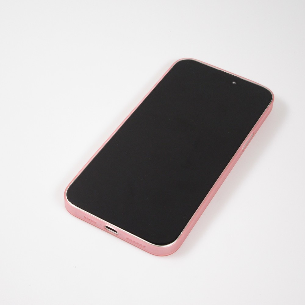 Coque iPhone 15 Pro Max - Plastique ultra fin semi-transparent mat - Rose