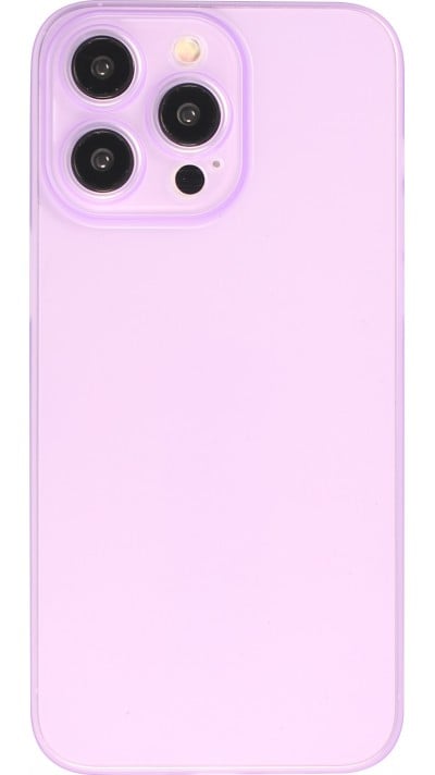 Coque iPhone 15 Pro - Plastique ultra fin semi-transparent mat - Violet