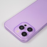 iPhone 15 Pro Max Case Hülle - Plastik ultra dünn semi-transparent matt - Violett