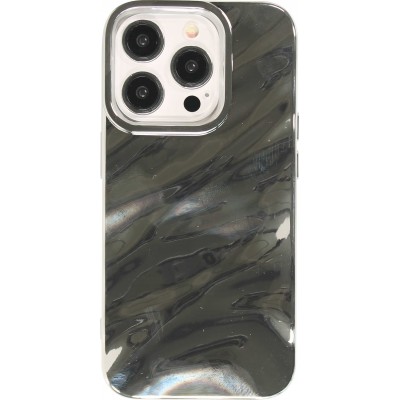 Coque iPhone 15 Pro Max - Silicone avec forme de vague 3D effet mirroir