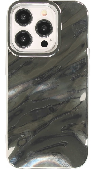 iPhone 15 Pro Max Case Hülle - Silikon mit 3D Wellenform Spiegeleffekt
