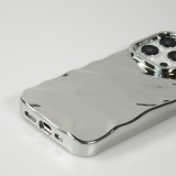 Coque iPhone 15 Pro Max - Silicone avec forme de vague 3D effet mirroir