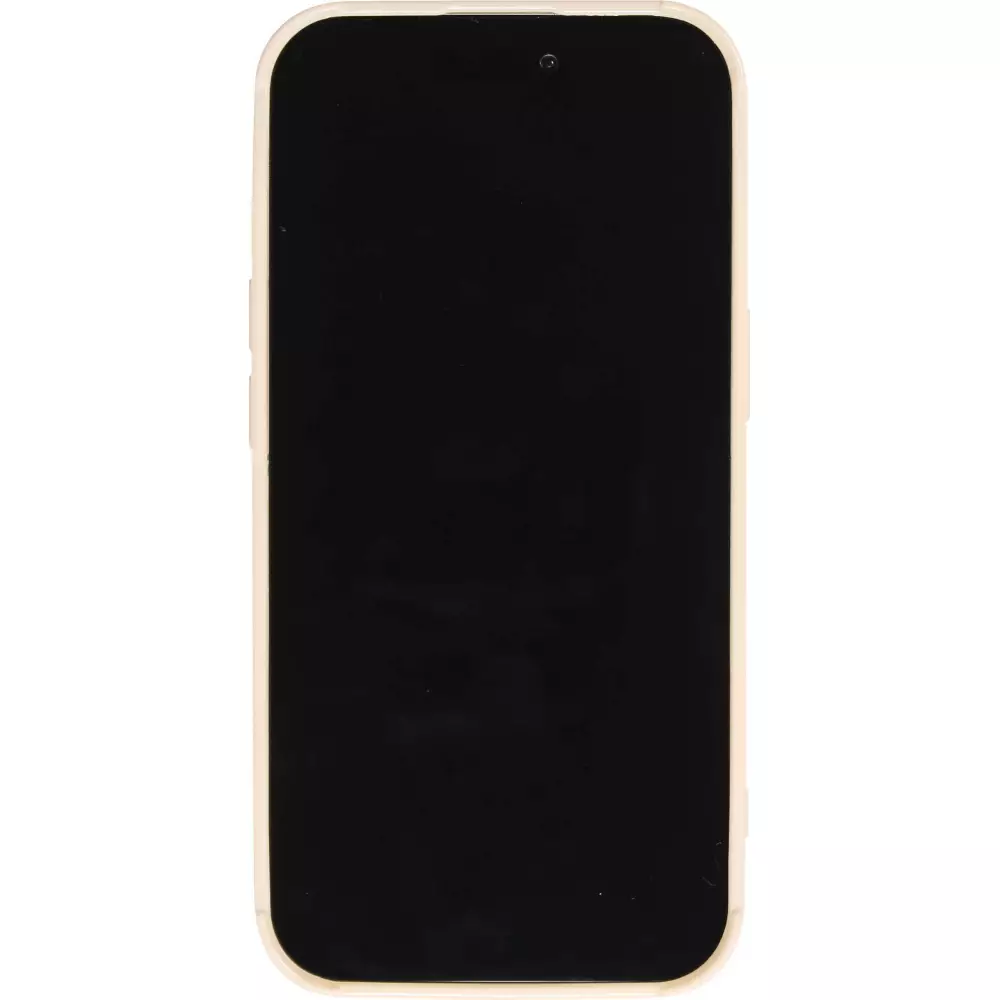 Coque iPhone 15 Pro Max - Silicone avec forme de vague 3D mat - Blanc