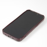 Coque iPhone 15 Pro Max - Silicone avec forme de vague 3D mat - Bordeaux