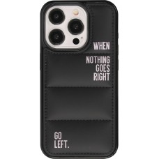 Coque iPhone 14 Pro Max - Silicone coussin 3D Go Left - Noir