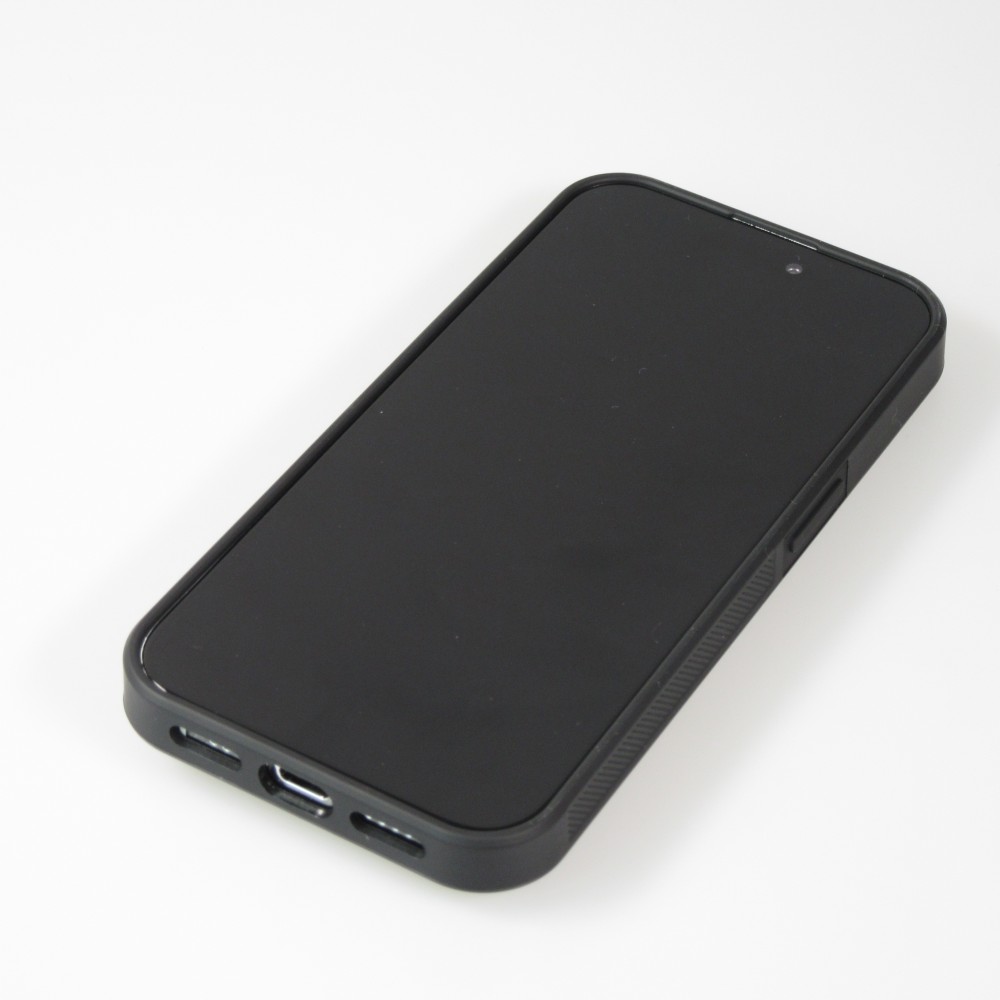 Coque iPhone 15 Pro Max - Silicone coussin 3D Go Left - Noir