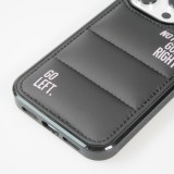 Coque iPhone 15 Pro Max - Silicone coussin 3D Go Left - Noir