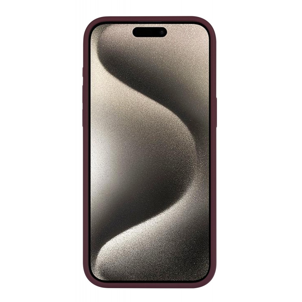 Coque iPhone 15 Pro - Soft Touch - Bordeaux