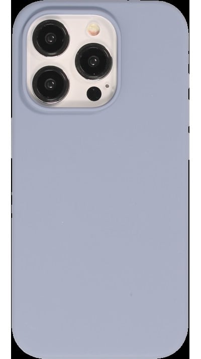 Coque iPhone 15 Pro - Soft Touch - Gris/bleu