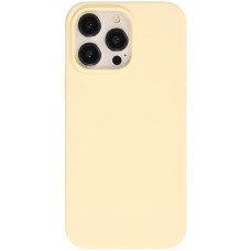 Coque iPhone 15 Pro - Soft Touch - Jaune pastel