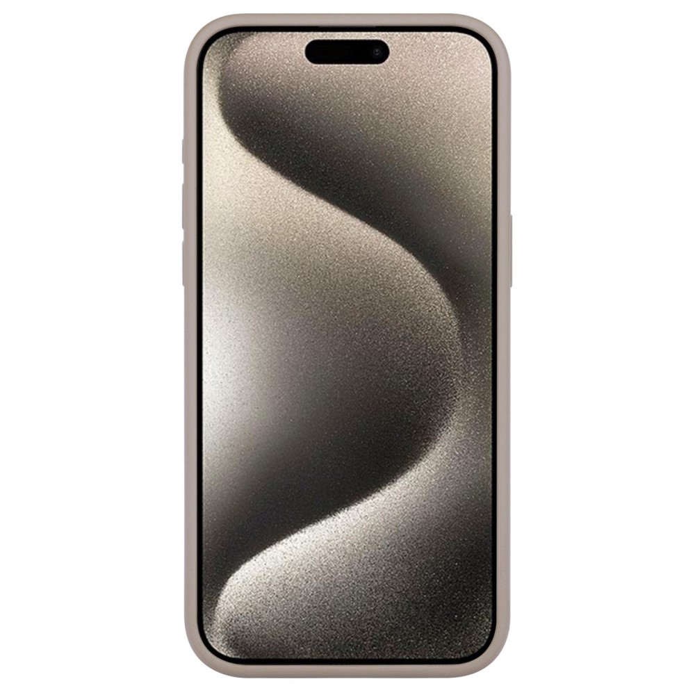 Coque iPhone 15 Pro - Soft Touch - Taupe