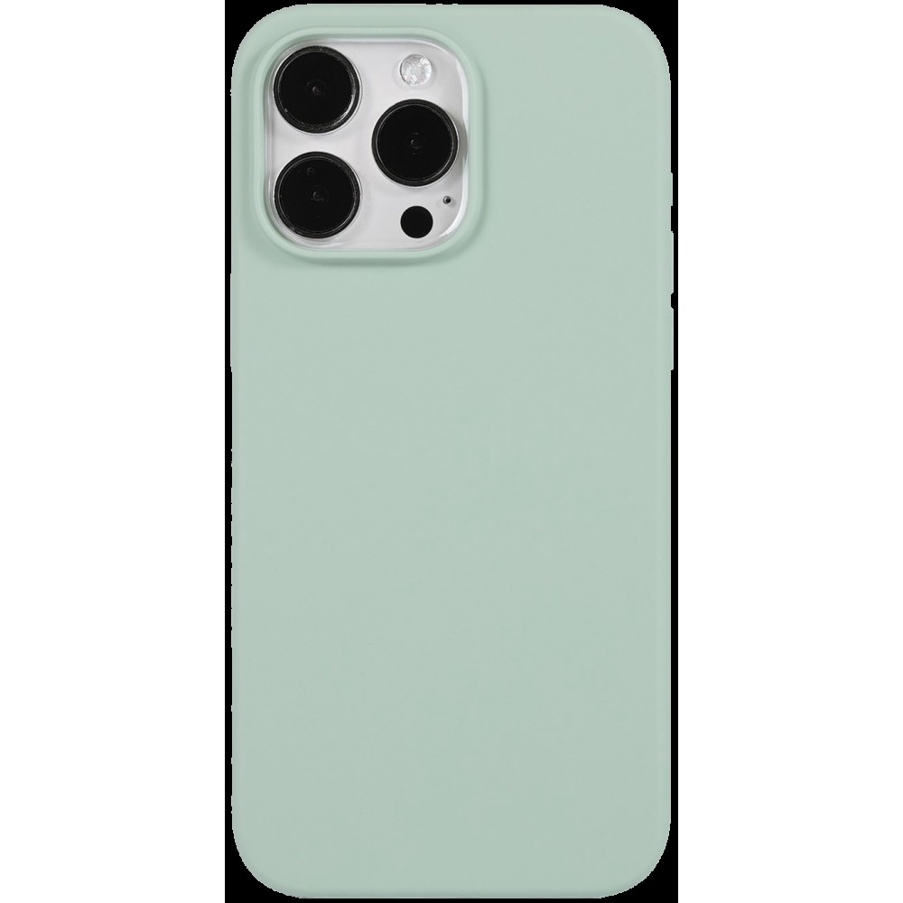 Coque iPhone 15 Pro - Soft Touch - Vert d'eau