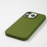 Coque iPhone 15 Pro - Soft Touch - Vert militaire