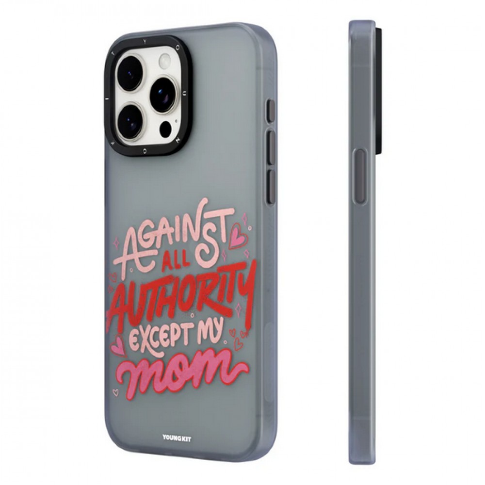 Coque iPhone 15 Pro - Youngkit @Blushing. ginger Positive Quotes Case - Noir
