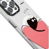 iPhone 15 Pro Case Hülle - Youngkit @Elizabeth Anderson Art Love Cat Case mit Magsafe  - Violett