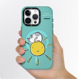 iPhone 15 Pro Case Hülle - Youngkit @Elizabeth Anderson Art Love Cat Case mit Magsafe  - Violett