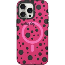 Coque iPhone 15 Pro - Youngkit Colorful Polka Dots Case avec Magsafe - Rouge